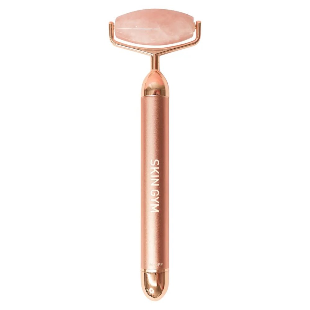 NIB Skin Gym Rose Quartz Vibrating Lift & Contour Beauty Roller